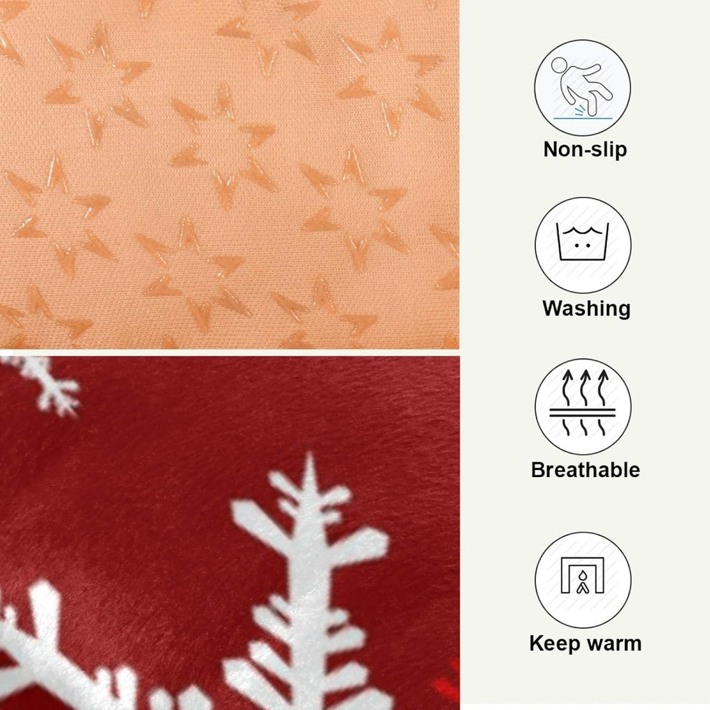 Blueangle Christmas Snowflakes Pet Bed Soft Crate Mat,Washable Dog Crate Bed Cushion Anti-Slip,Pet Mattress for Small Medium Dogs and Cats Kennel Pad, 36x24inch