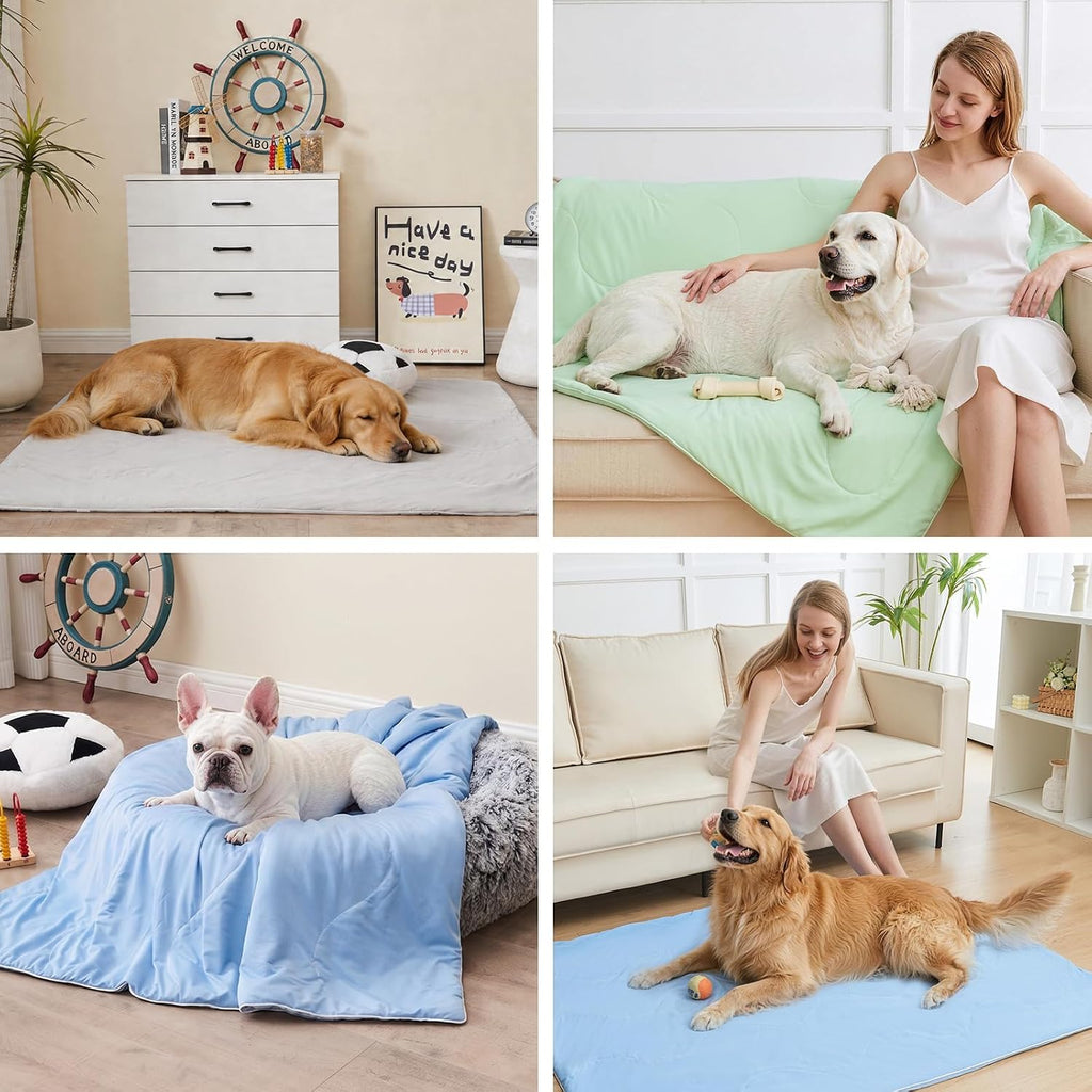 Cooling Blanket for Dogs. Dog Cooling Blankets for Large Dogs, Breathable Cooling Fabric, Cold Washable, Cooling Dog Blanket Durable Scratch-Resistant Soft Fabric for All Seasons, Purple