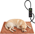 Toozey Dog Heating Pad, Heated Dog Bed, 6 Heat Settings, Timer, 35 x 24 in