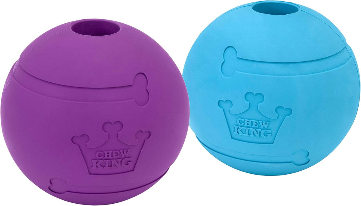 Chew King Fetch Balls Extremely Durable Natural Rubber Toy 4 inch, 2 Pack (CM-10031-CS01)
