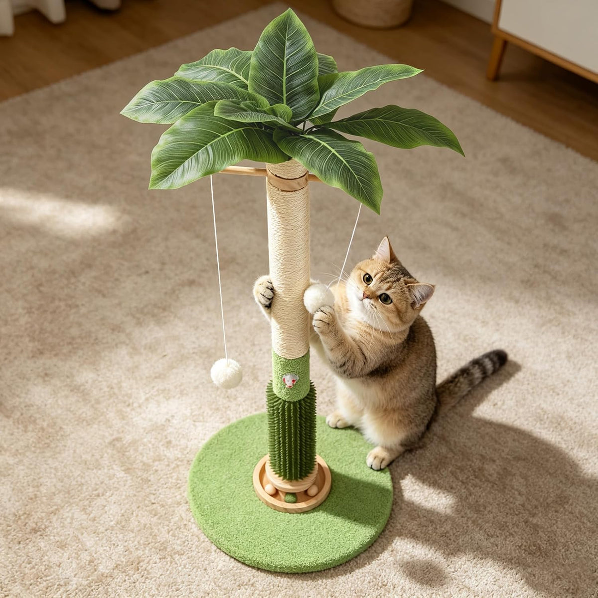 40'' Tall Sisal Cat Scratching Post,Scratcher Tree Toys for Indoor