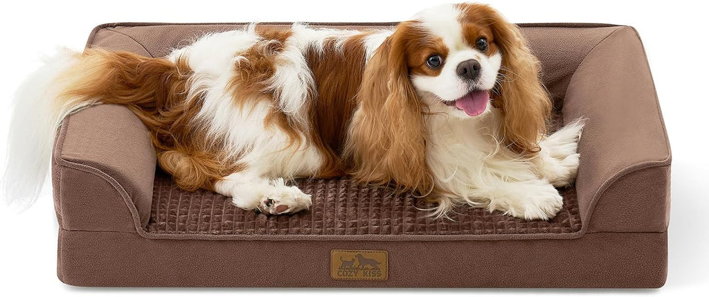 COZY KISS Orthopedic Dog Bed for Medium Small Size Dogs, U Shaped 30x20 in