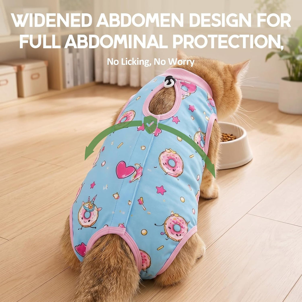 Avont Cat Recovery Suit - Kitten Onesie for Cats After Surgery