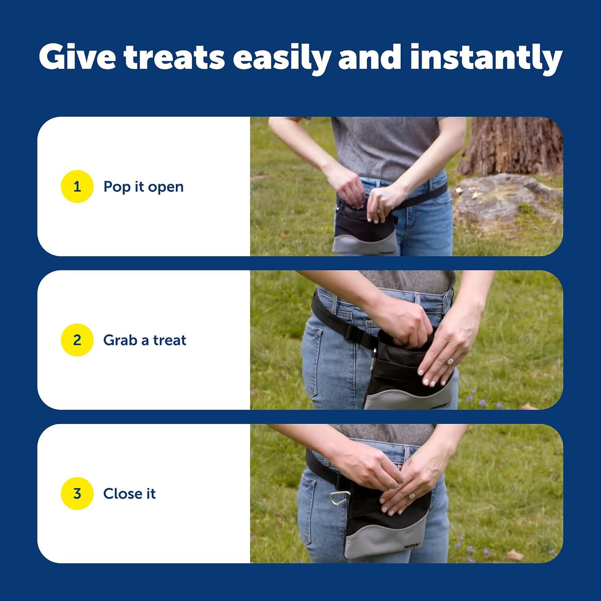 PetSafe Dog Treat Pouch Sport, Black, Mini, 6.25 in L x 5 in H