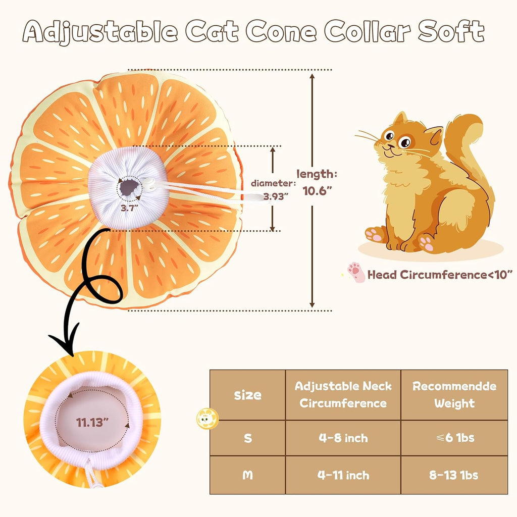 Cat Cone Collar Soft, Medium Waterproof Cat Recovery Collar