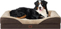 EHEYCIGA Orthopedic XXL Dog Bed for Large Dog, Memory Foam Dog Couch, Brown