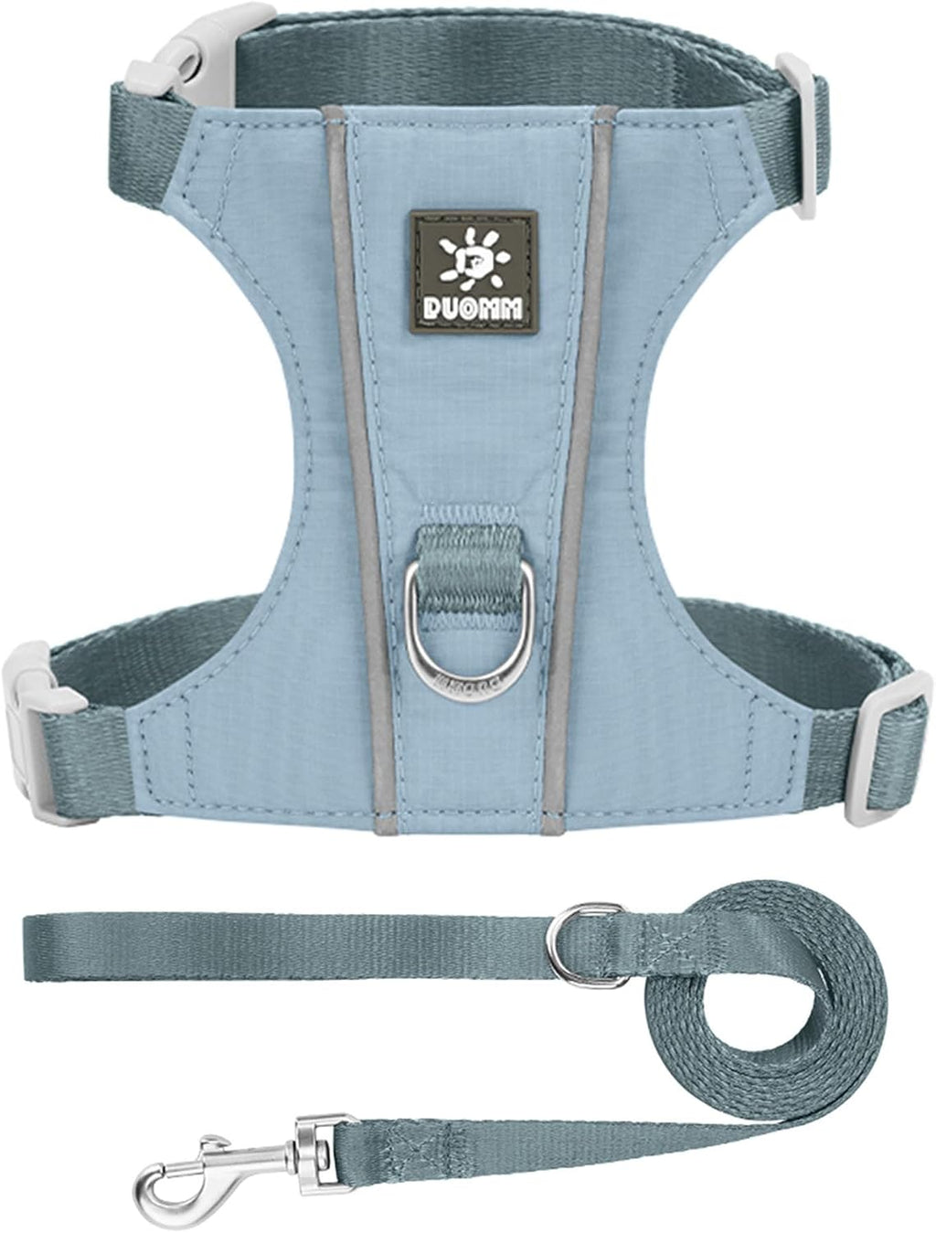 Cat Harness and Leash Set with Reflective Strips, Escape Proof Adjustable Vest, Premium Taffeta Fabric Soft Lightweight, Tear Resistant, for Kitten Small Cats Outdoor Walking (Blue, S)
