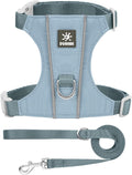Cat Harness and Leash Set with Reflective Strips, Escape Proof Adjustable Vest, Premium Taffeta Fabric Soft Lightweight, Tear Resistant, for Kitten Small Cats Outdoor Walking (Blue, XS)