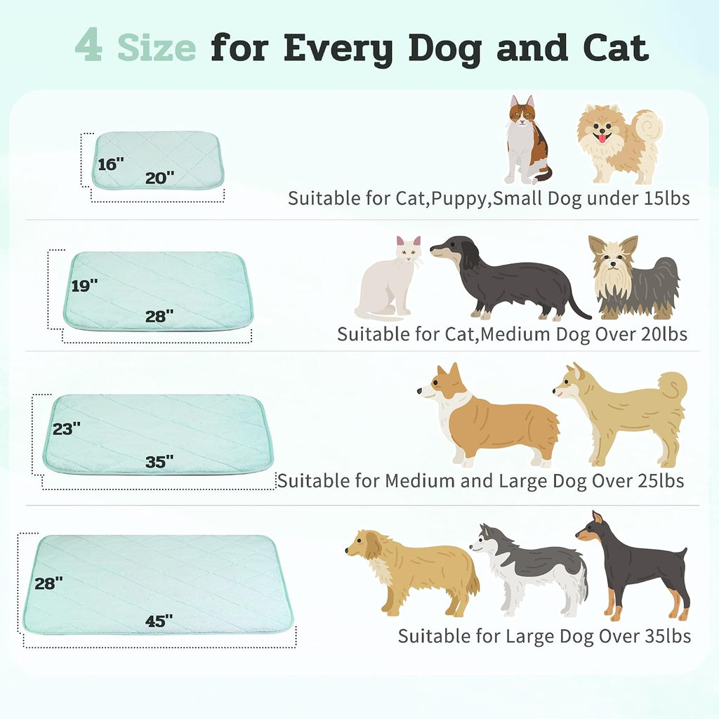NWK Self Warming Thermal Pet Mat for Dogs and Cats (Green, Small)
