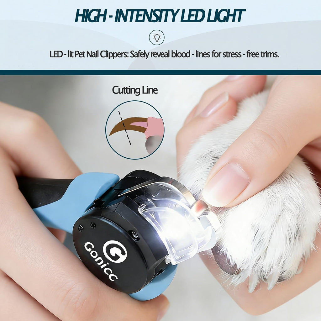 gonicc LED Pet Nail Clippers for Dogs & Cats