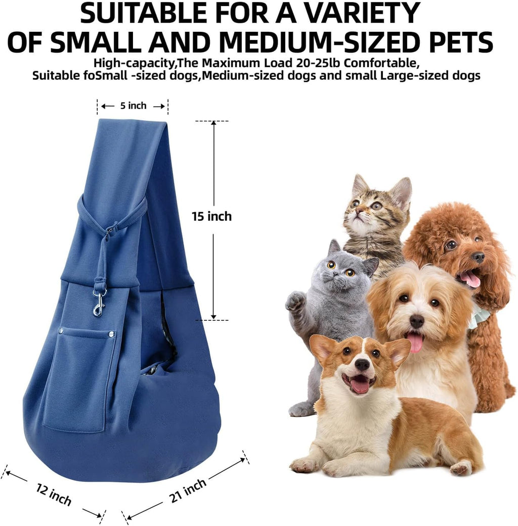 Dog and Cats Carrier Sling, Puppy Small Pet Carrier with Storage Pocket
