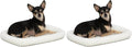 MidWest Homes for Pets QuietTime XXS Dog Bed – White Fleece Bolster, Ultra-Soft and Machine Washable, Fits 18-Inch Crates and Carriers, for Small Dogs and Cats (Pack of 2)