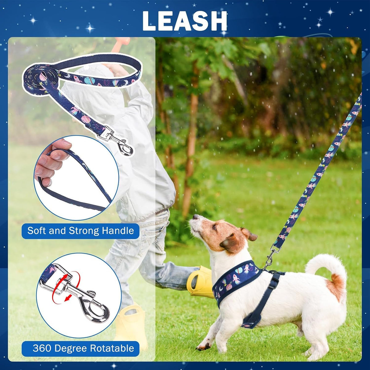 SCENEREAL Small Dog Harness and Leash Set, No Pull Puppy Harness