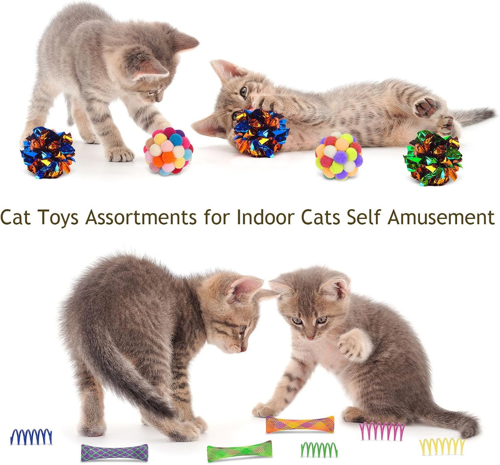 Retro Shaw Interactive Cat Toys for Indoor Cats Kitten,Relieve Bored,25PCS