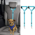 BWOGUE 2 Pack Dog Seat Belt for Car, Headrest Restraint Nylon Safety Straps