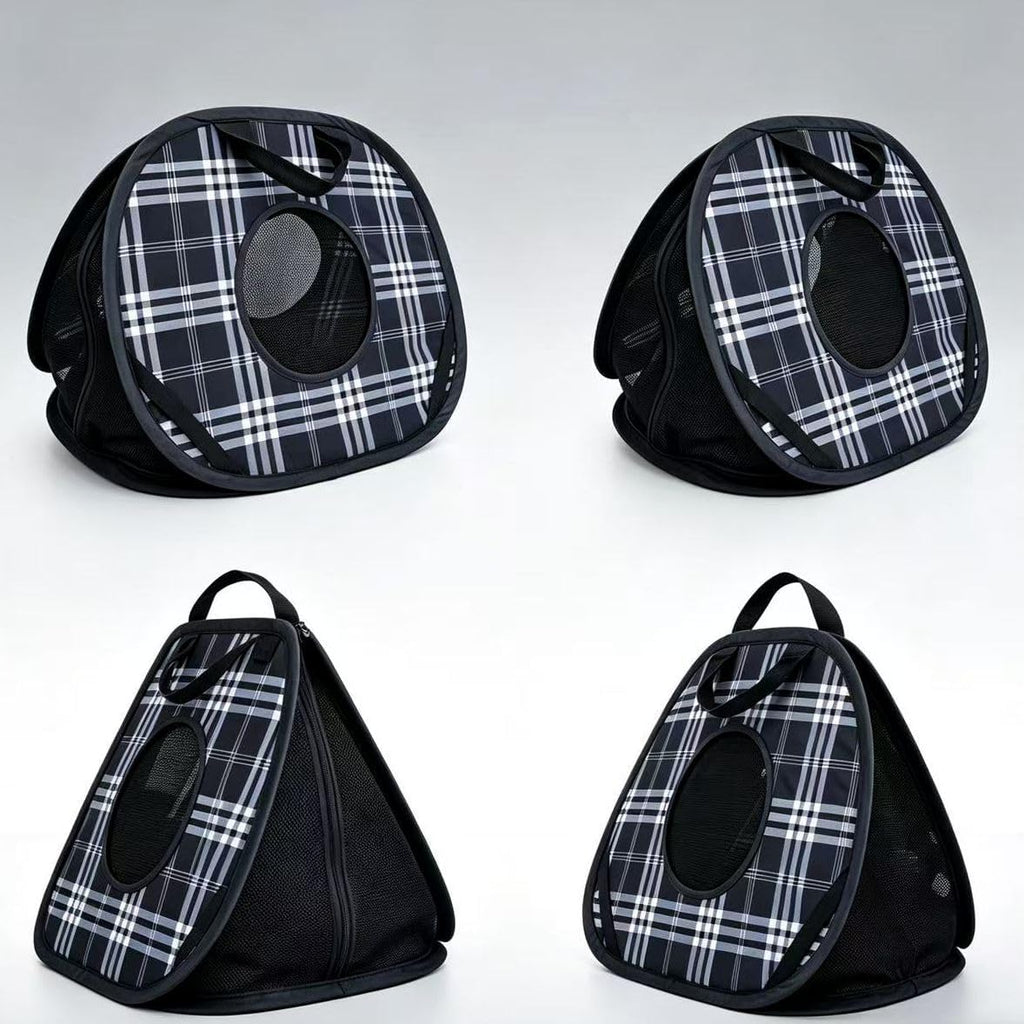 Pop Up Soft Sided Cat Carrier, Collapsible Portable Travel Bag for Cats Up to 15 lbs, Breathable Mesh Ventilation
