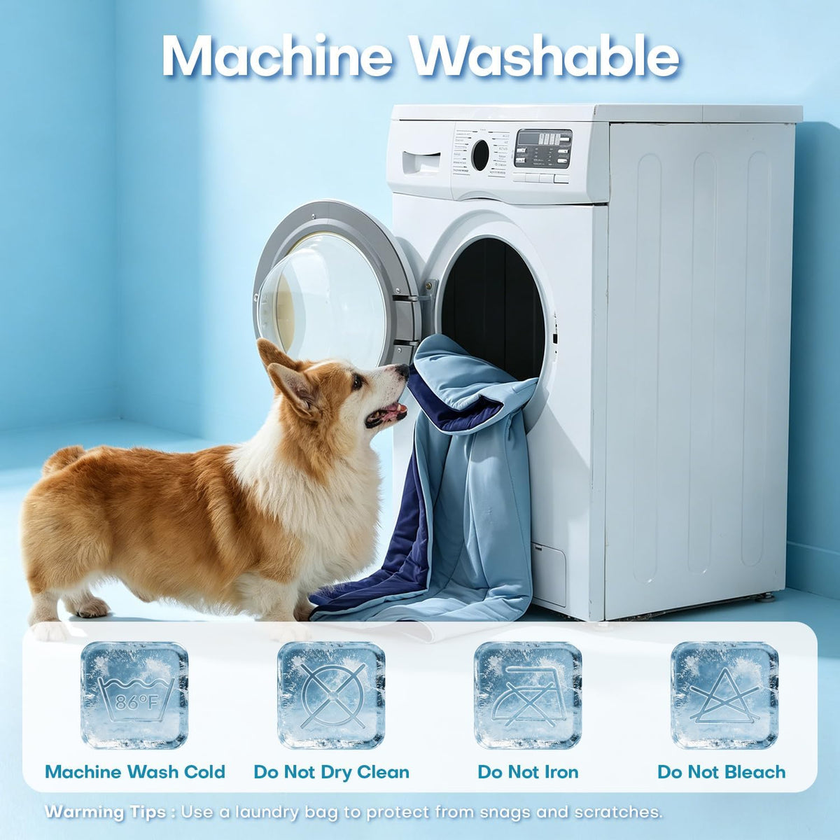Reversible Dog Cooling Blanket for Summer, Washable Pet Bed Pad Mat