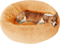 JOLLYVOGUE Dog Bed, Calming Anti-Anxiety Large Dog Bed, Fluffy Donut Cushion for Medium and Large Pets (27")