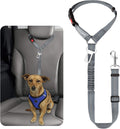BWOGUE Dog Seat Belt for Car, Headrest Restraint Reflective Bungee, 1 Pack