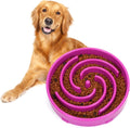 Whippy Slow Feeder Large Dog Bowl - Non Slip Maze Puzzle Bowl for Medium to Large Dogs - Purple