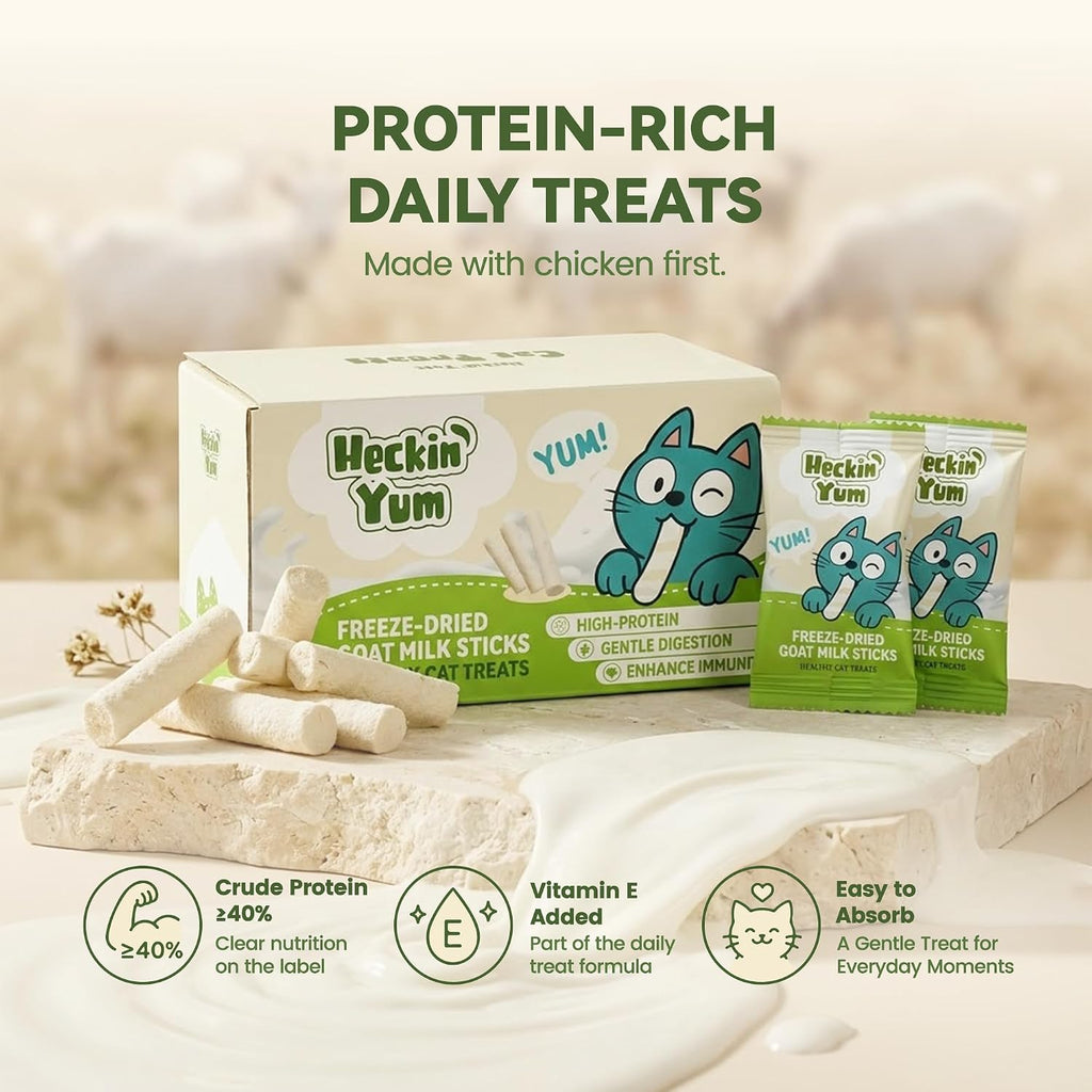 Freeze Dried Chicken Cat Treats with Goat Milk 25 Packs