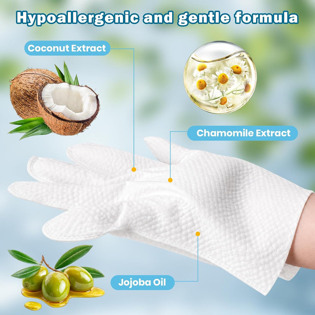 60Pcs Hypoallergenic Pet Glove Wipes for Dogs & Cats