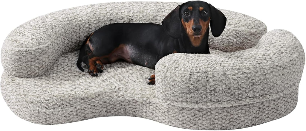 Calming Orthopedic Memory Foam Dog Bed, Small, Beige