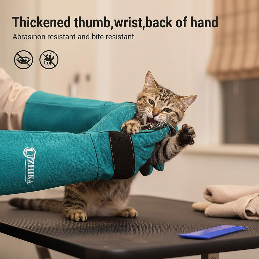 17.7in Animal Handling Glove, Anti Scratch Protective Gloves