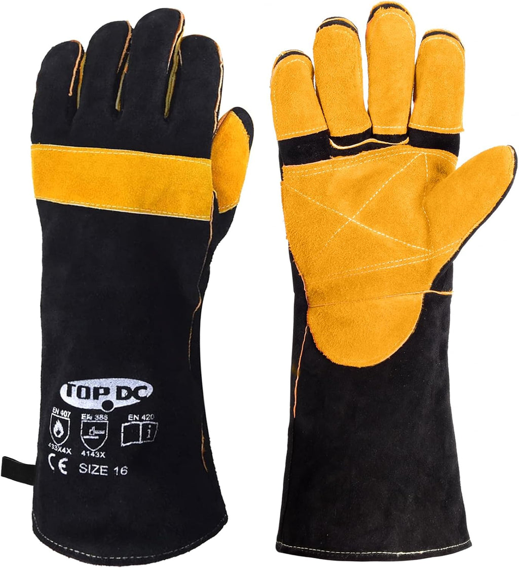 TOPDC Animal Handling Gloves, 16-Inch Bite & Scratch Resistant for Dog Cat