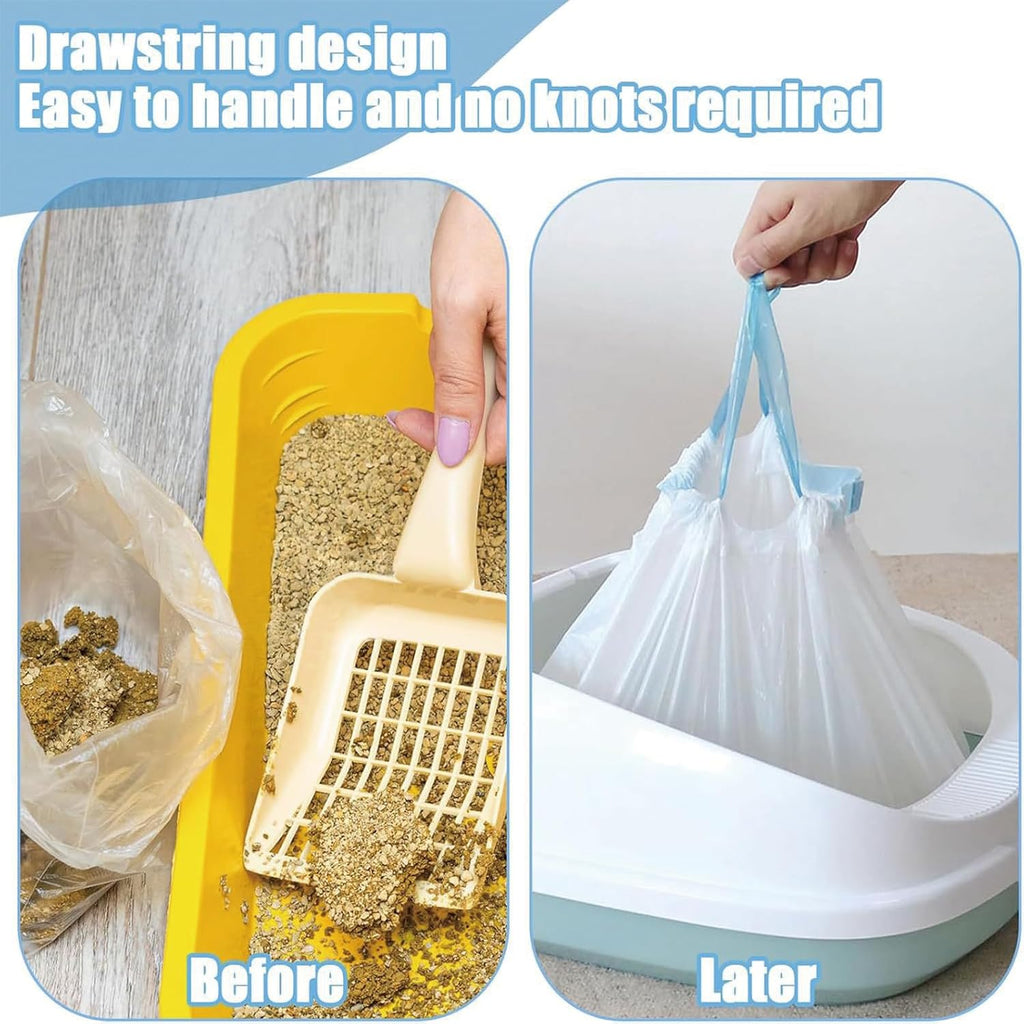 120 pcs Cat Litter Box Liners Fit For MW-SC01/MW-SC02/MW-LR01, 18" x 12.6"