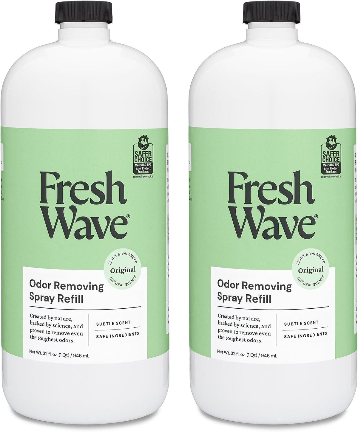 Fresh Wave Original Scent Odor Eliminator Spray & Air Freshener Refill, 32 fl. oz. (Pack of 2)