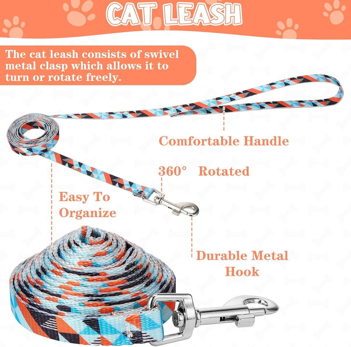 2 Pack Cat Harness and Leash Set Escape Proof Adjustable Cat Harness