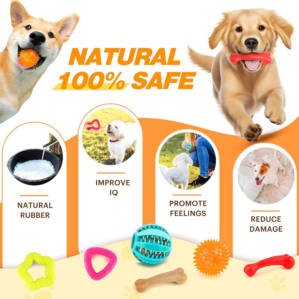 Puppy Chew Toys for small & Medium Dog, Cute Plush Dog Squeaky Toys for Puppies, Dog ChewToys with Rope Toys, Treat Ball for Teething, Interactive Dog Toys with Tough Chewers, Puppy Supplies - 23 Pack