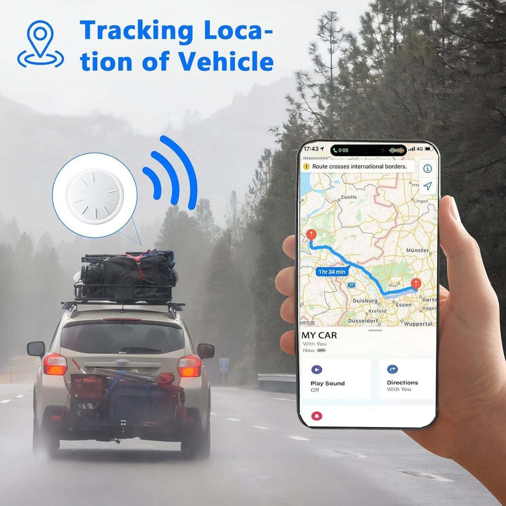 GPS Tracker for Vehicles, 2 PCS Portable Real-Time Location Tracking Device, Vehicle Tracker No Monthly Fee Car Tracker, Magnetic Mini GPS Trackers for Motorcycles Trucks Pets Kids Elderly etc, Black