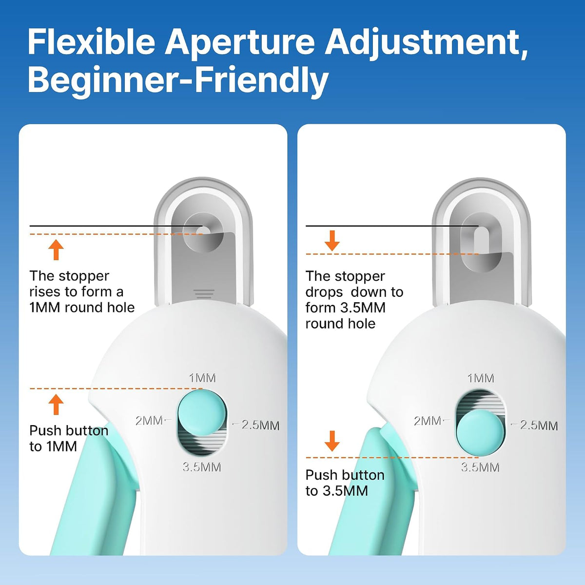 Potaroma Cat Nail Clipper, Adjustable Trimming Hole with Hidden Nail File