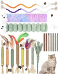 Bissap 20PCS Silvervine Chew Sticks, Catnip Chewing Toy for Cat Kitten