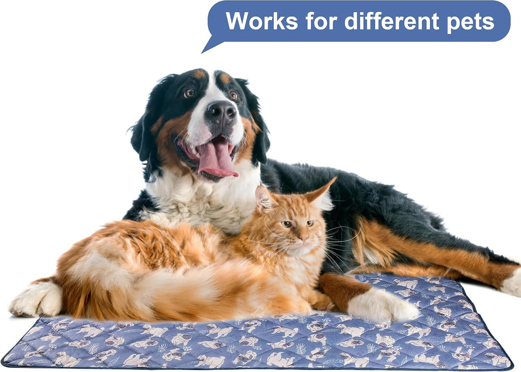 Pet Dog Cooling Mat, Outdoor Dog Cooling Pad, Washable Dogs Cats Pet Non-Toxic Cooling Pads Summer Sleeping Kennel Mats，Pet Self Cool Ice Blanket for Indoor & Outdoor Dog Beach Essentials Small