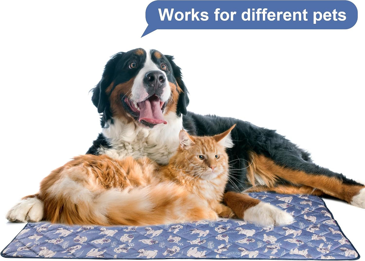 Pet Dog Cooling Mat, Outdoor Dog Cooling Pad, Washable Dogs Cats Pet Non-Toxic Cooling Pads Summer Sleeping Kennel Mats，Pet Self Cool Ice Blanket for Indoor & Outdoor Dog Beach Essentials Small