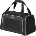 PETSFIT Pet Carrier Airline Approved with Extendable Mat, Dog Carriers for Small Dogs, TSA Approved Pet Carrier, Puppy Carrier for Small and Medium Cats Under 12 Lbs, Black