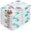 Tatuo 4 Pcs Fleece Dog Blankets for Puppy Cat, White, 24 x 16 in, Paw