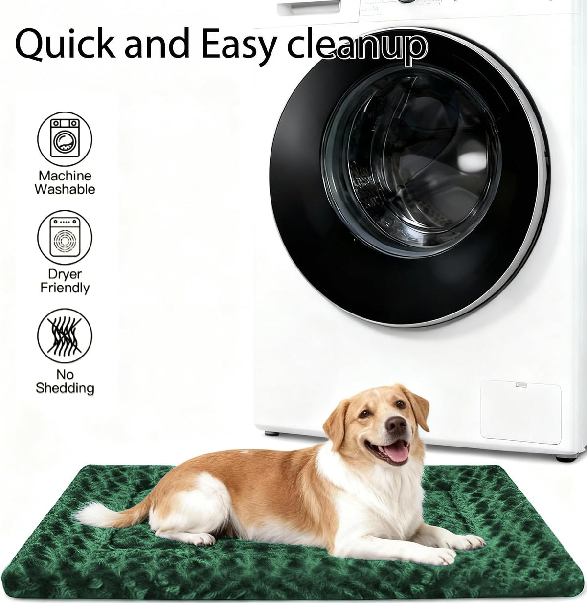 Dog Bed Mat - Dog Crate Pad - Reversible Dog Mat for Pet Comfort - Soft Bed Pads with Dual-Sided Design for All Seasons - Durable, Machine Washable Mat for Crates, Travel, and Home