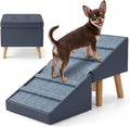 15.7" H Dog Ramp for Couch, 18.5" Extra Wide Pet Steps & Ottoman