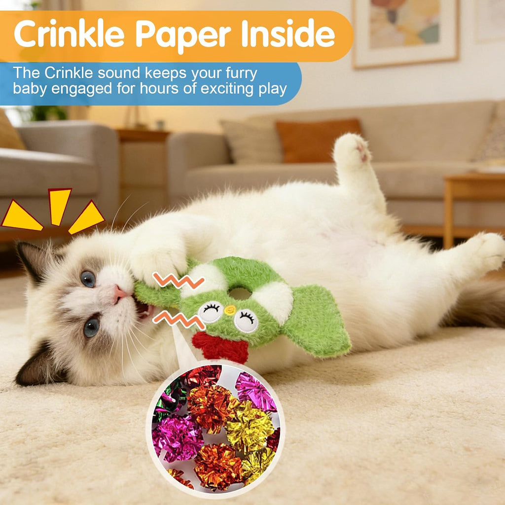 ETEKYER Catnip Toys Bird, Cat Toys for Indoor Cats, 3 Pack, 8.66 Inches | Crinkle Sound, Interactive Fun, Soft and Durable, Safe Kitten Chew Kitty Kicker Teeth Cleaning