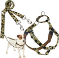 2 Hounds Design - Freedom No-Pull Harness & Training Leash in Green Mud | Dual Leash Loops, No Pulling on Walks | Lined to Prevent Chaffing | for Small Sized Dogs (Size S, Chest 20”- 24”)