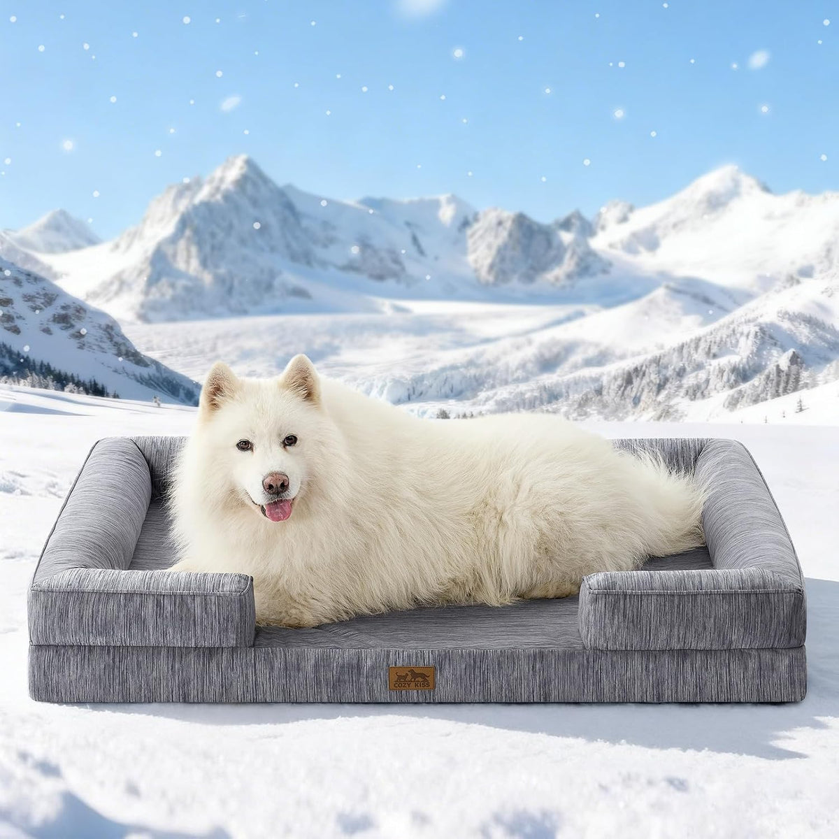 COZY KISS Orthopedic Dog Cooling Bed Washable for Extra Large Dogs, XXL