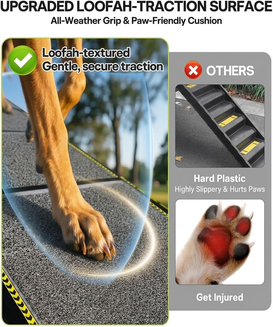 Dog Ramp for Car, 71" L × 20" W Telescoping Dog Ramp for Large Dogs