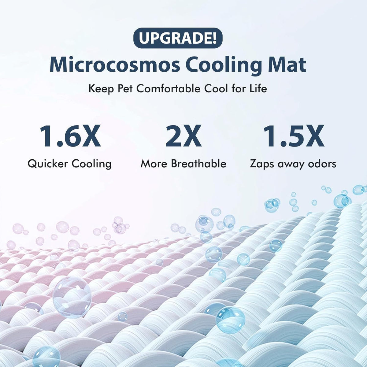 MICROCOSMOS Summer Cooling Mat & Sleeping Pad- Water Absorption Top, Materials Safe, Easy Carry, EZ Clean. Keep Cooling for Pets, Kids and Adults.(Brown, 48" x48")