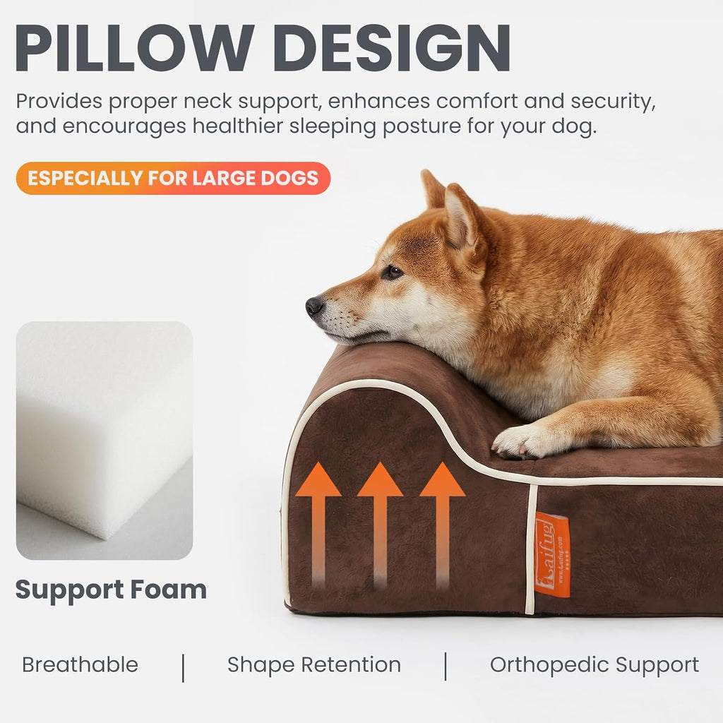 Laifug Orthopedic Dog Bed, Chocolate 40''x25''x5.5'', Memory Foam