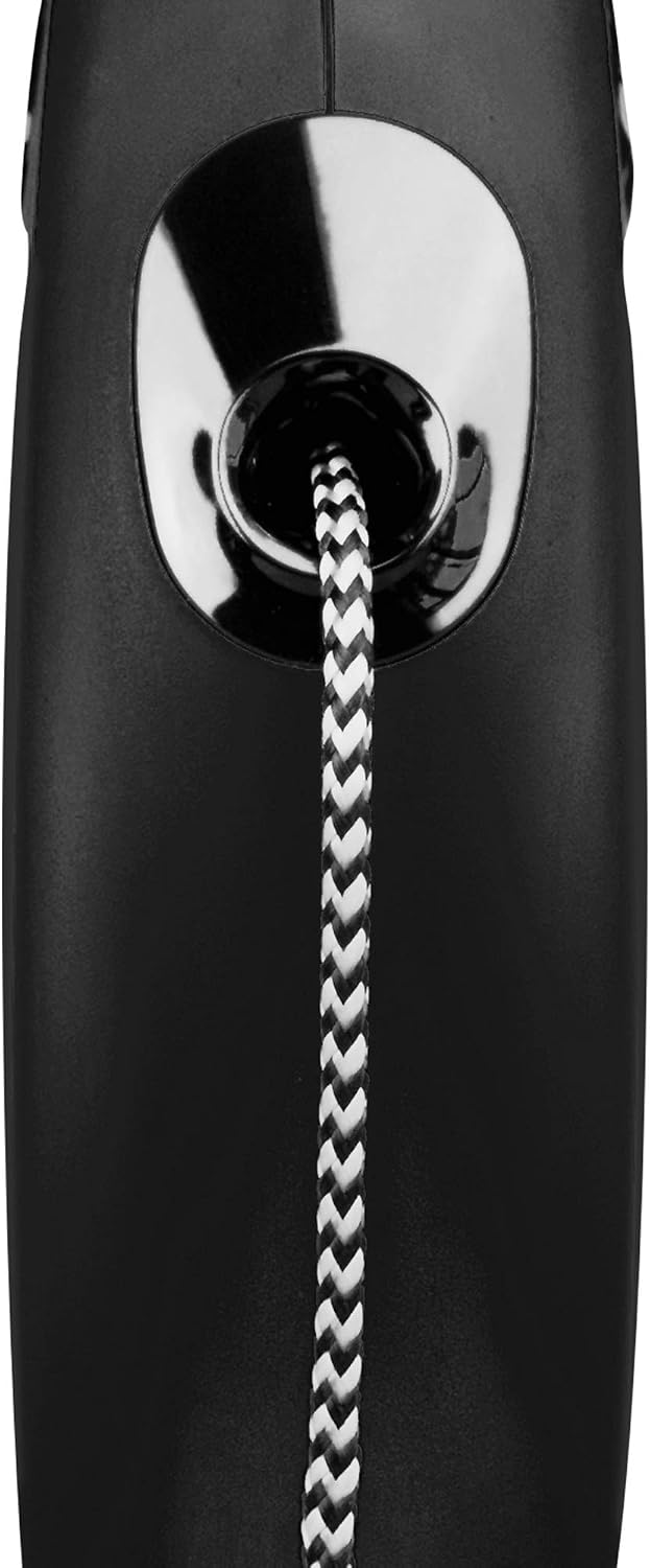 Flexi New Classic Cord Black Retractable Dog Cat Lead Extra Small 8kg - 3M