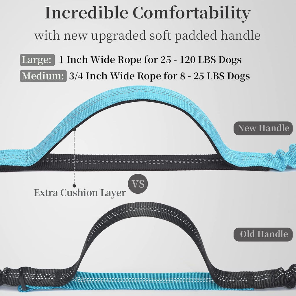 iYoShop Hands Free Dog Leash with Zipper Pouch, Large, 25-120 lbs, Blue